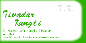 tivadar kungli business card